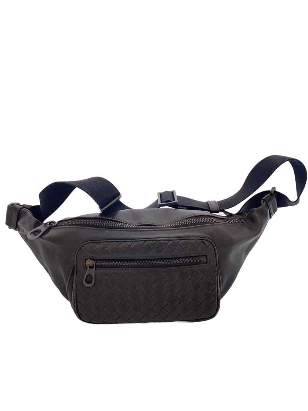 Bottega Veneta Waist Bag Intrecciato Leather Brown